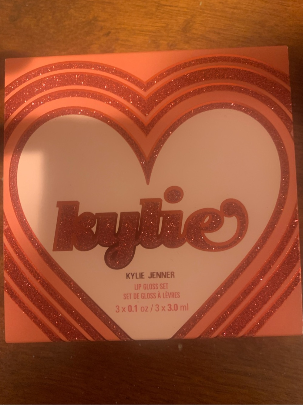 Kylie Cosmetics Lip Gloss Set - Glitter Coral Pink Peach